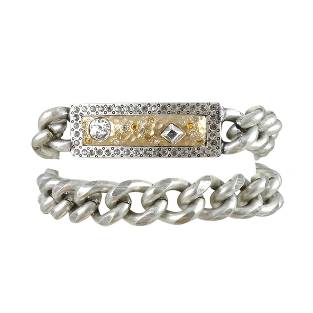 TAT2 Designs Wrap Vintage Silver ID Bracelet Choker Necklace Jewelry